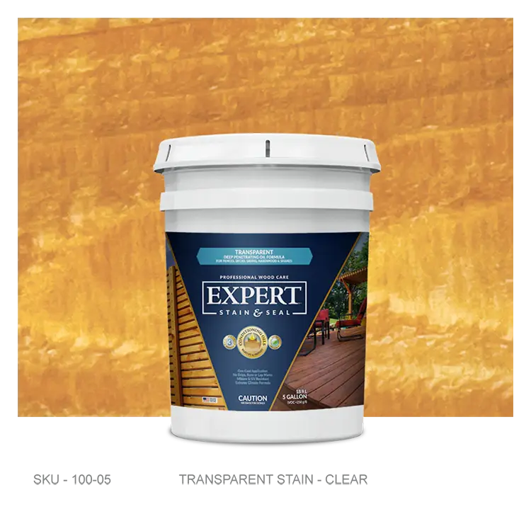 Expert Stains - Transparent Stain Swatch - 5 Gallon / Clear