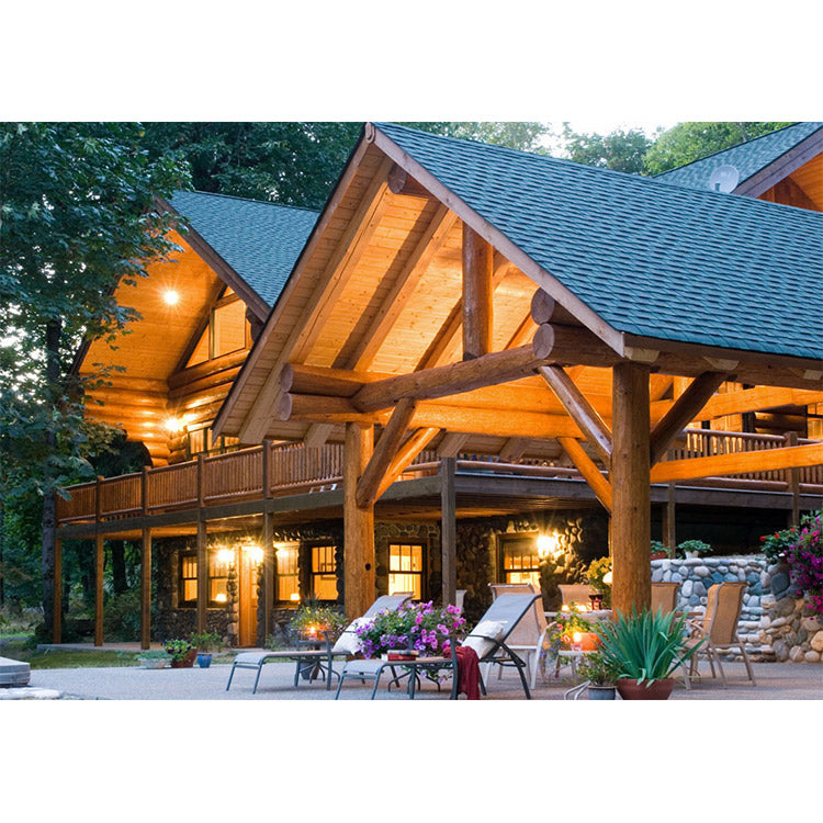 Log Home Stained with Lifeline Ultra 2 Dark Natural Color.