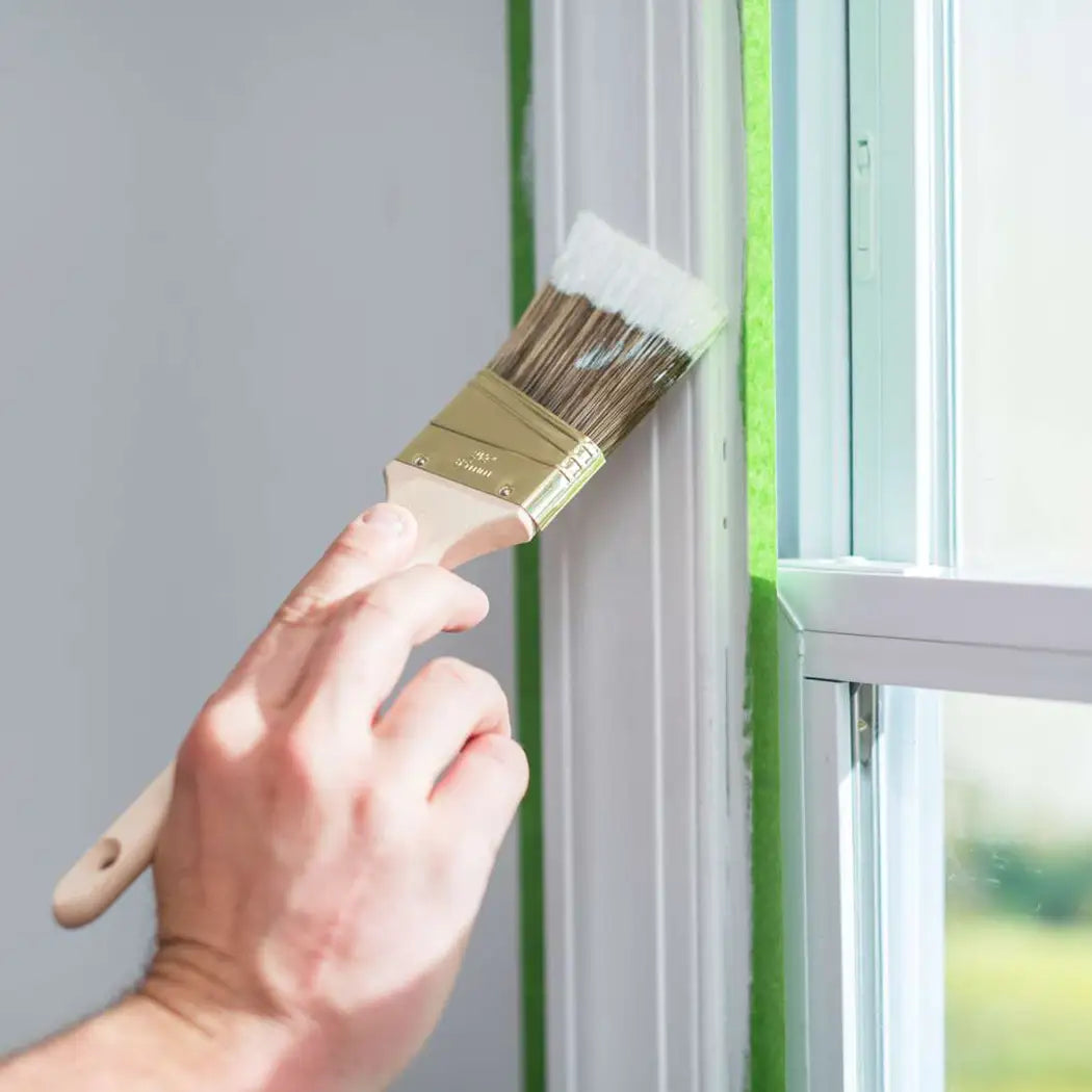 FrogTape Multi Surface Painters Tape Applying Paint Around Window Trim