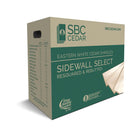 SBC Cedar packaging box for Eastern White Cedar Shingles on a white background