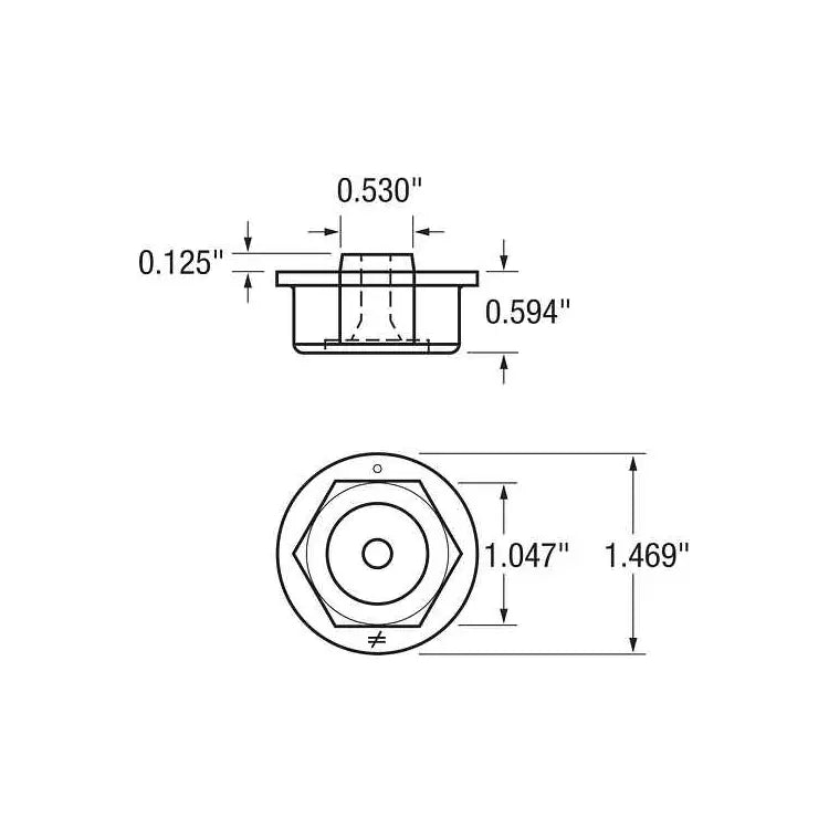 Simpson Strong Tie Outdoor Accents Hex Head Washer - Drawing