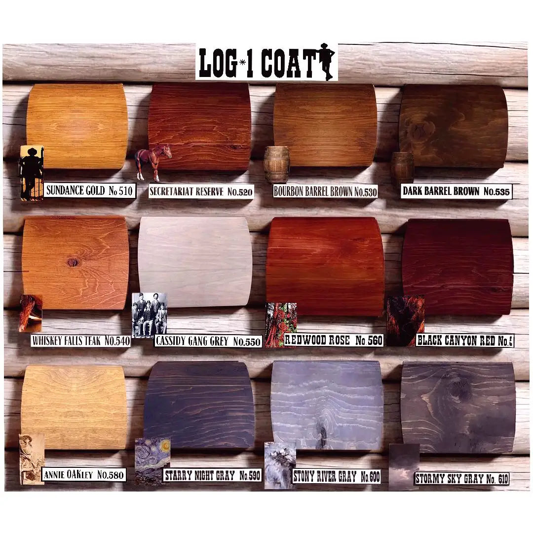 Sundance Wood Stain Log 1 Coat Color Chart