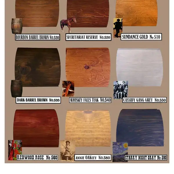 Sundance Wood Stain Log 1 Coat Color Chart