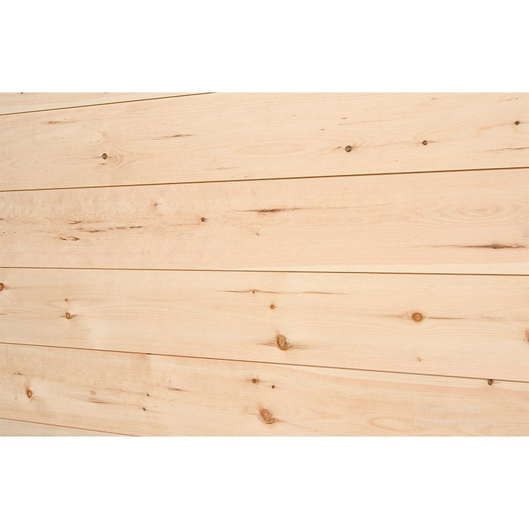 1x10 White Pine Tongue & Groove Shiplap Siding - Standard Grade (Installed Angled)