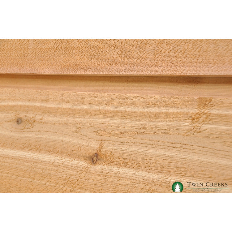 1x10 Western Red Cedar Channel Rustic Log Siding (Front Channel Face Texture Detail)