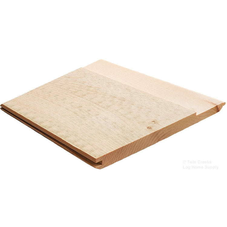 1x12 White Pine Chink Log Siding, Rough Sawn (Profile)