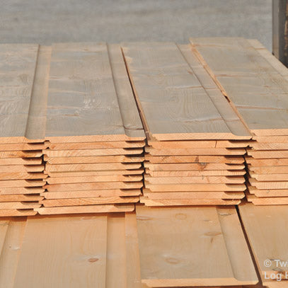 1x12 White Pine Smooth Face Chink Log Siding - From Bundle 2