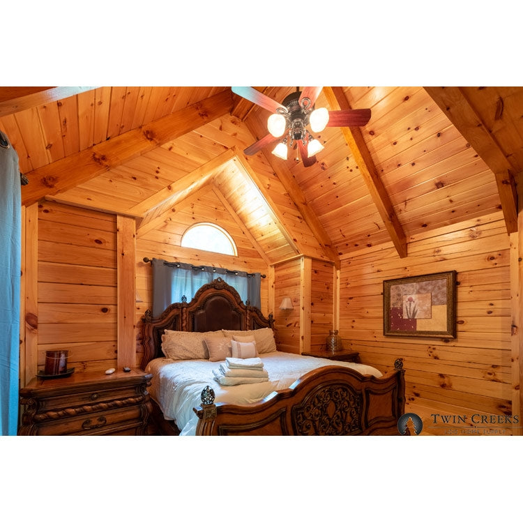 Installed 1x12 White Pine Tongue & Groove Ceiling