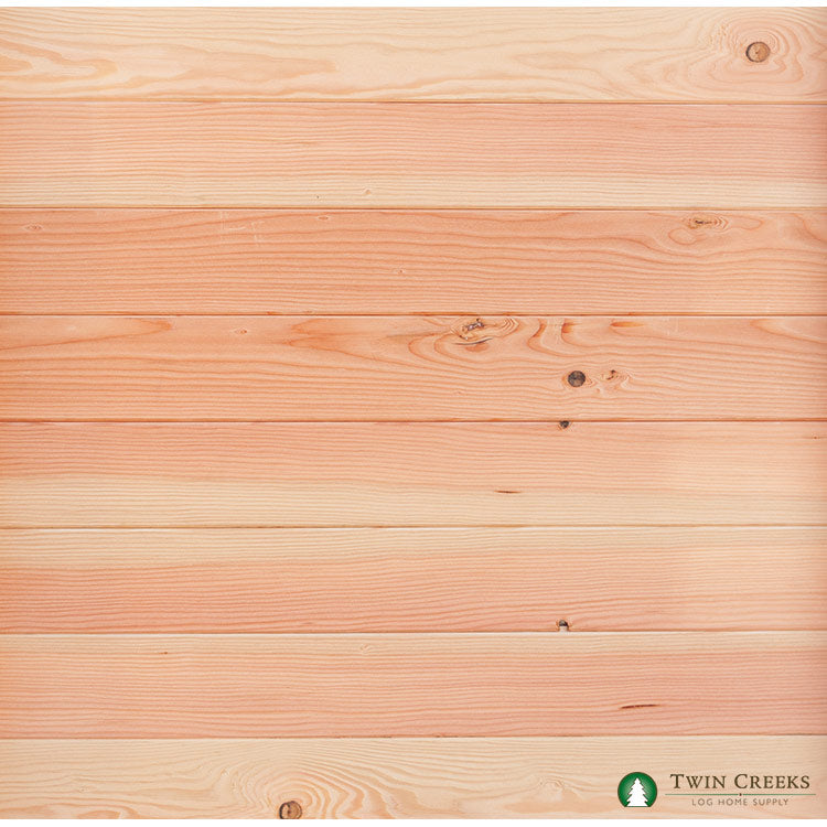 1x6 Douglas Fir Tongue & Groove Shiplap - Installed View of V-Groove Face