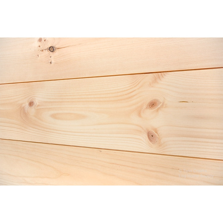 1x8 White Pine Tongue & Groove Shiplap Siding - Standard Grade (Angled Close Front Installed Photo)