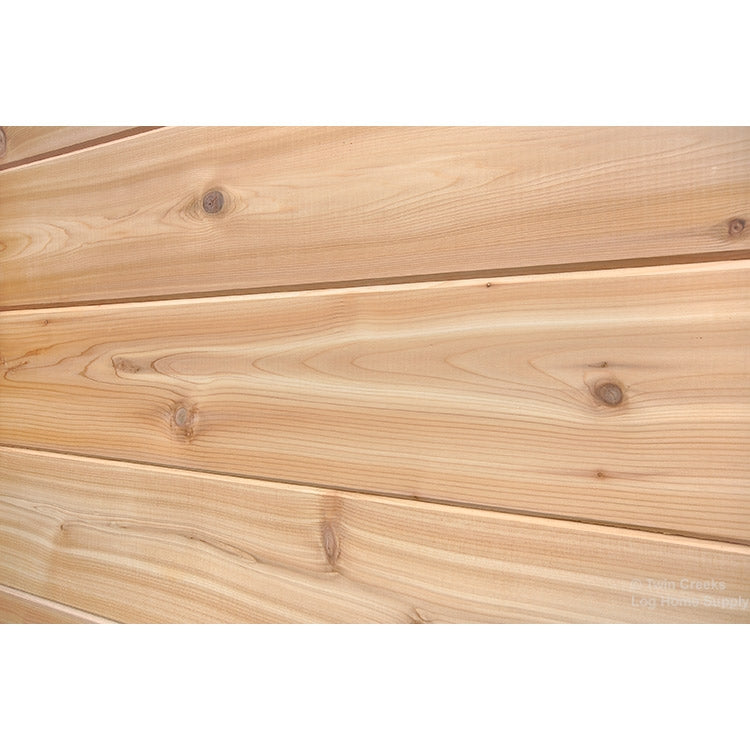 1x8 Western Red Cedar Smooth Face T&G(Angled Close Installed Photo)