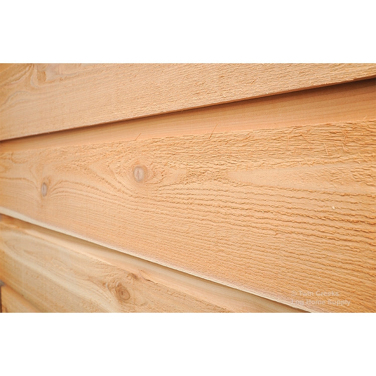 1x8 Western Red Cedar Channel Rustic Siding (Installed Angled Close)