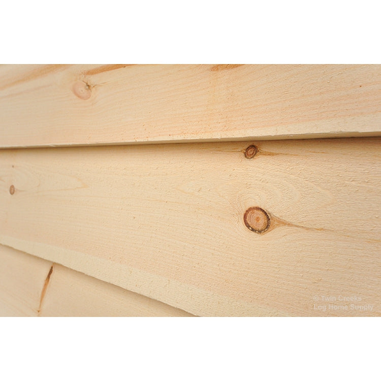 1x8 White Pine Plain Bevel Siding (Installed Close Angle)