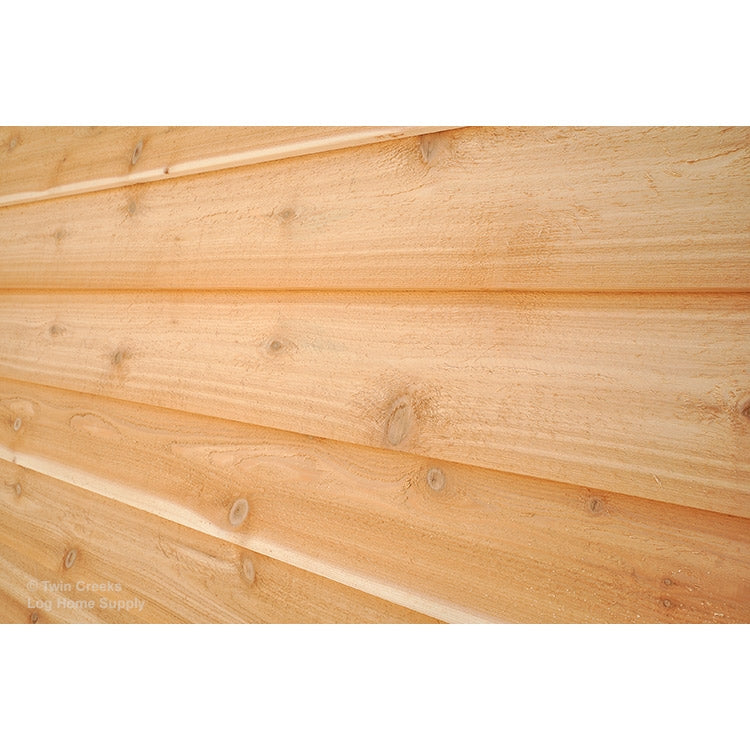 1x8 WRC Plain Bevel Siding - Angled Wall Photo