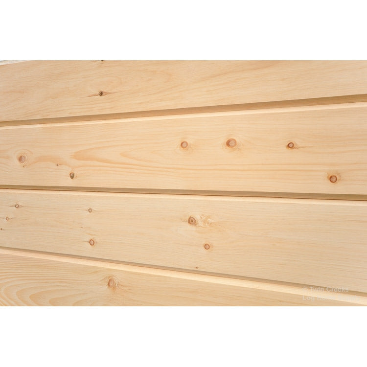 2x12 White Pine Confederate "V" Siding - Installed from Angle