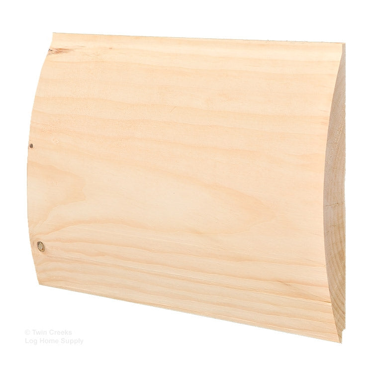 2x12 White Pine "D" Log Siding (Front)