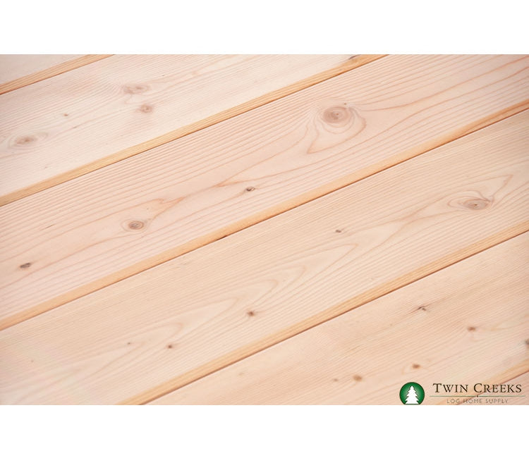 2x6 Fir T&G - Angled View of V-Groove Face