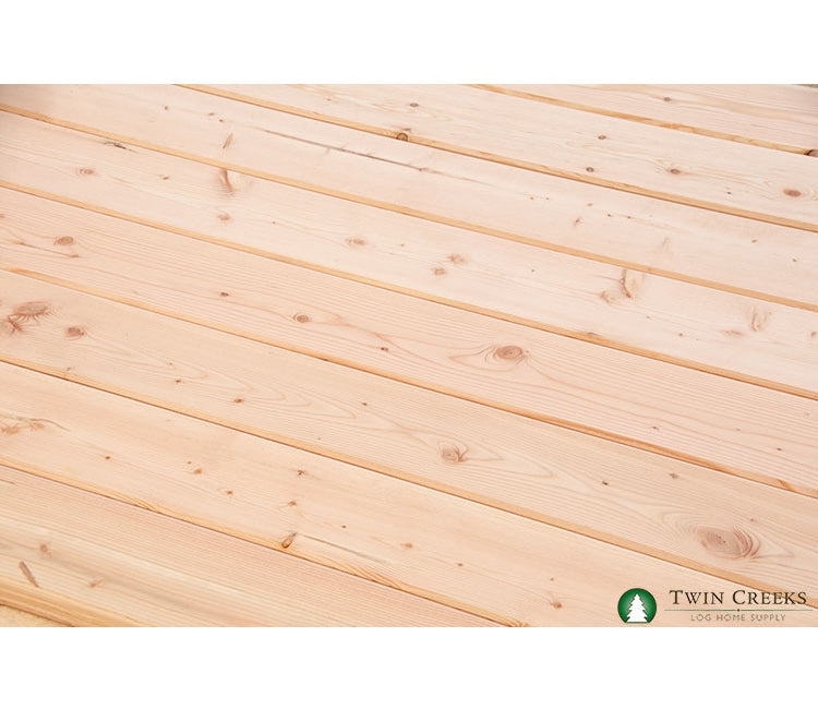 2x6 Douglas Fir Tongue and Groove - V-Groove Face from Angle