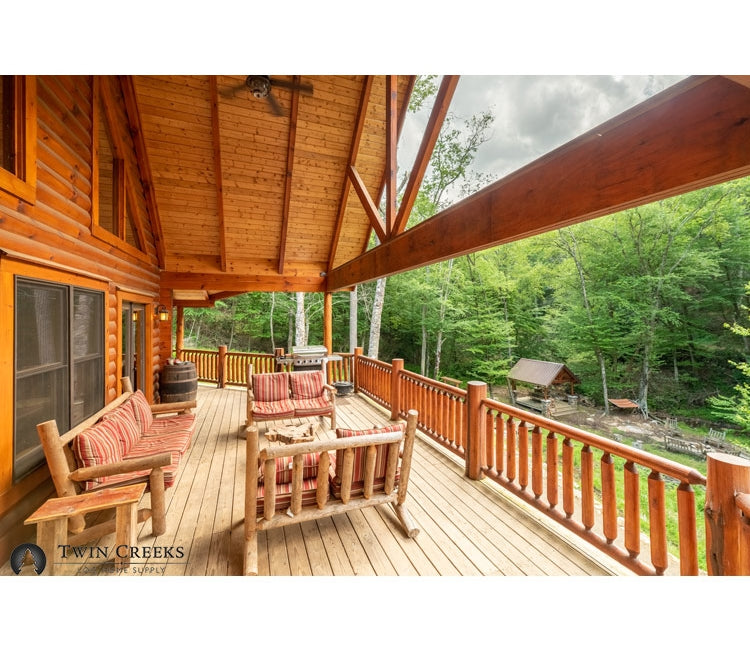2x6 Spruce Tongue & Groove Paneling Installed as Exterior Deck Ceiling