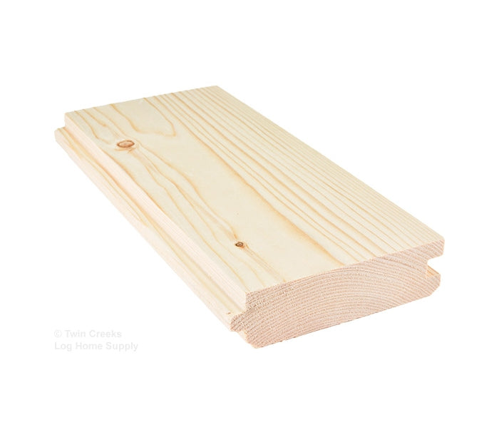 2x6 Spruce Tongue & Groove Paneling - Square Edge Profile