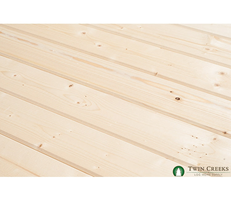 2x6 Spruce Tongue & Groove Paneling - "V" Groove Side (Angled)