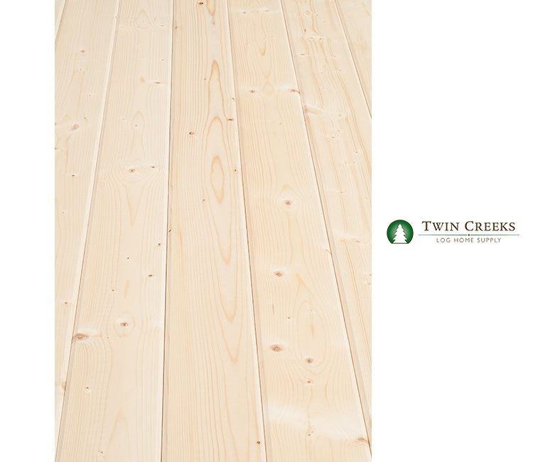 2x6 Spruce Tongue & Groove Paneling - "V" Groove Side Long Grain
