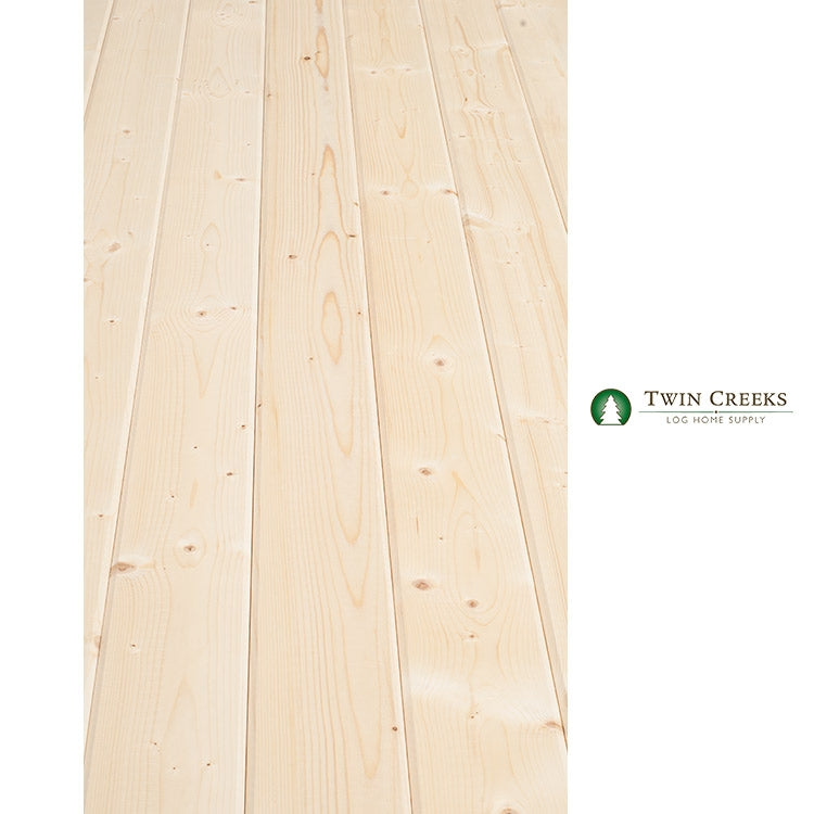 2x6 Spruce Tongue & Groove Paneling - "V" Groove Side Long Grain