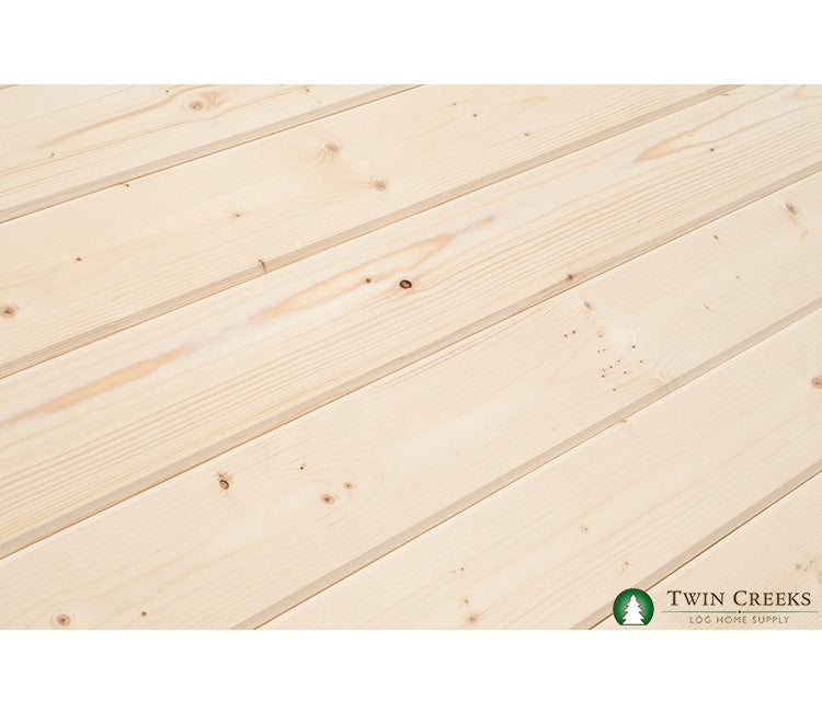 2x6 Spruce Tongue & Groove Paneling - "V" Groove Side Definition