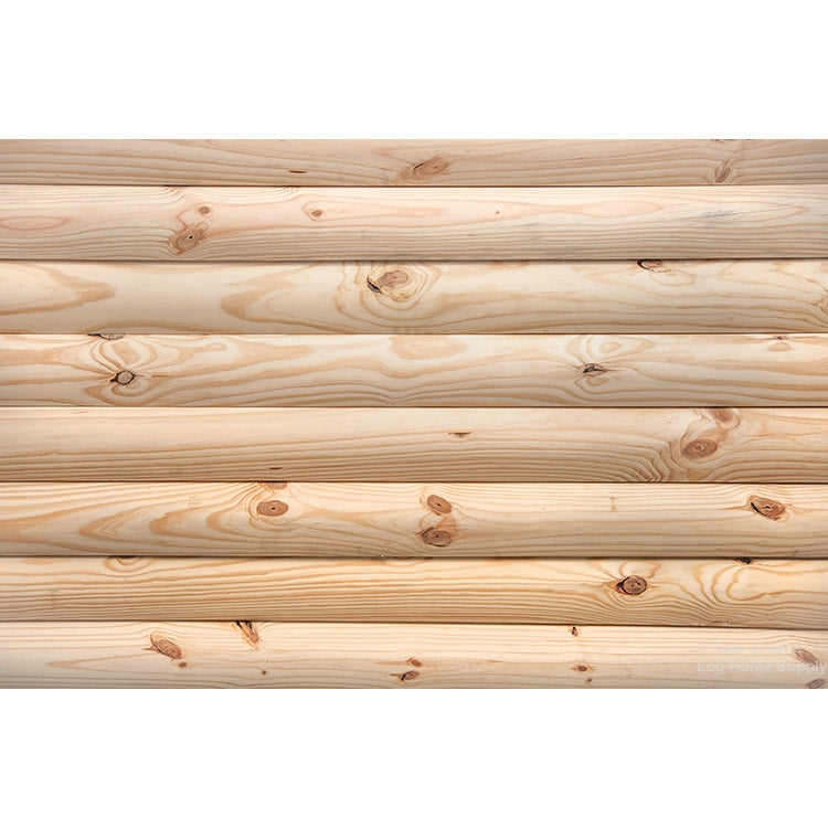 2x8 Southern Yellow Pine "D" Log Siding (Forward Installed Photo)