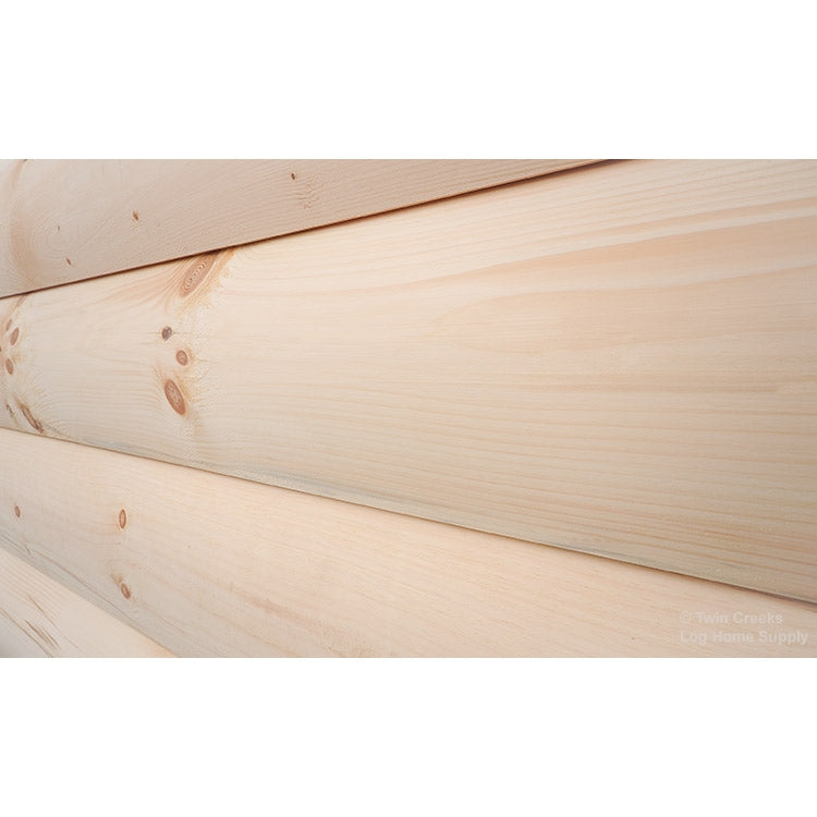 6x12 White Pine "D" Log (Installed Angled Close)