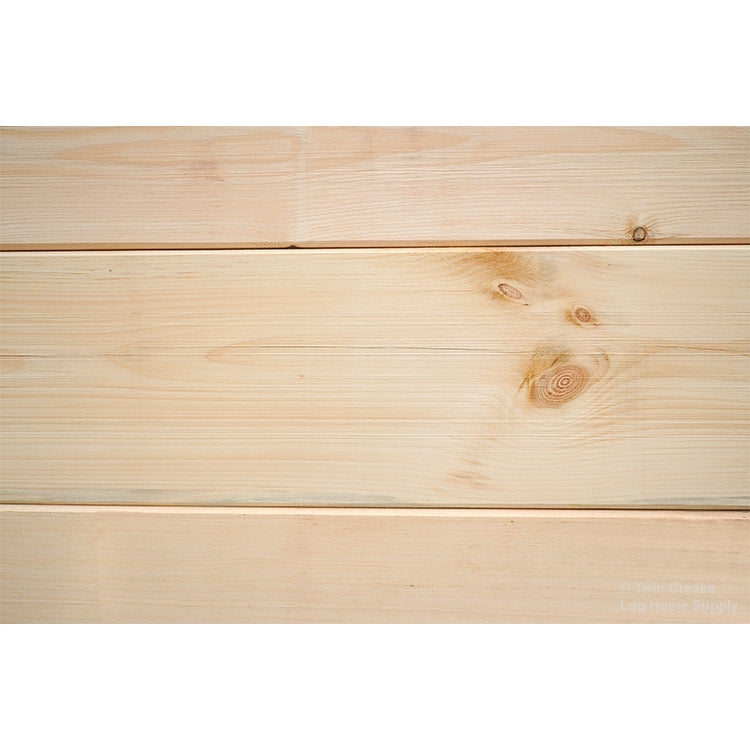 6x12 White Pine "D" Log (Installed Back Close)