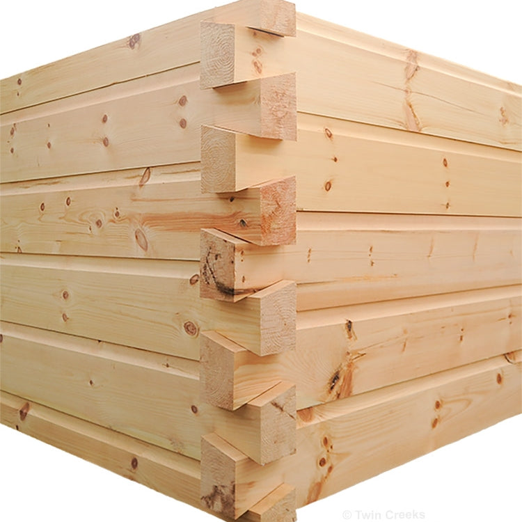 6x12 White Pine Air Dried Chink Logs (Dovetail End Corner Joint)