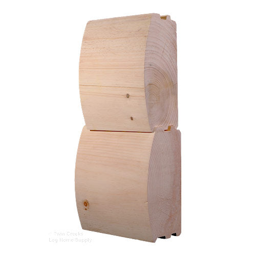 6x12 White Pine D Logs (Stacked)
