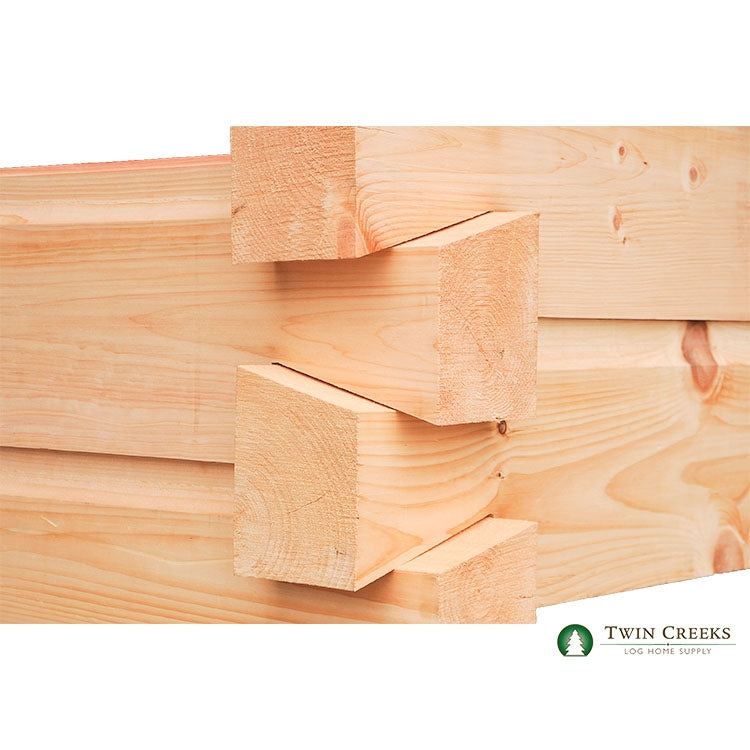 6x12 Dovetail False Corners - Closeup of Corner Joint