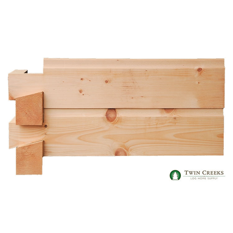 Side View of 6x12 White Pine Dovetail False Corners
