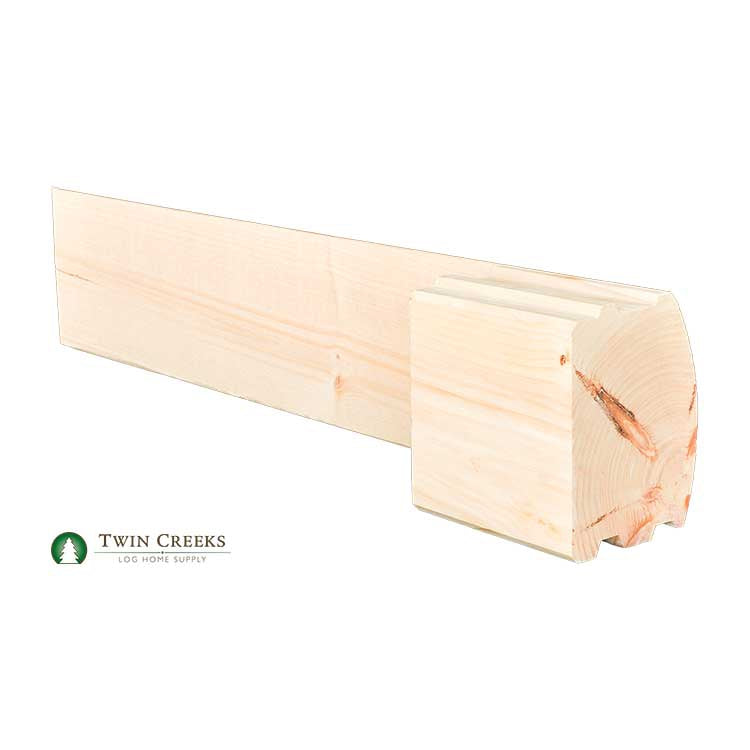 6x8 "D" Log Butt-and-Pass False Corners (Single Piece)