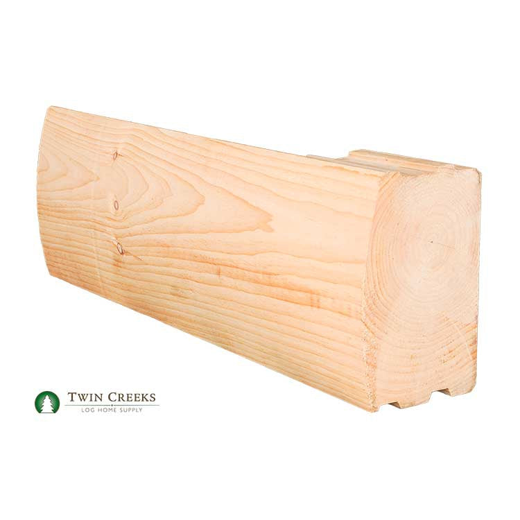 8x12 "D" Log Butt-and-Pass False Corners (Single Piece)