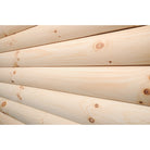 8x8 White Pine D Log (D Log Face Angled)