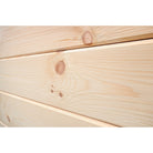 8x8 White Pine D Log (Kiln Dried) Installed Interior Angled Close