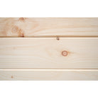 8x8 White Pine D Log (Kiln Dried) Installed Interior Close