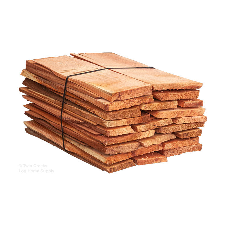 Bundle of Western Red Cedar Heavy Roof Shakes - 24 Inches Long, #1 Grade