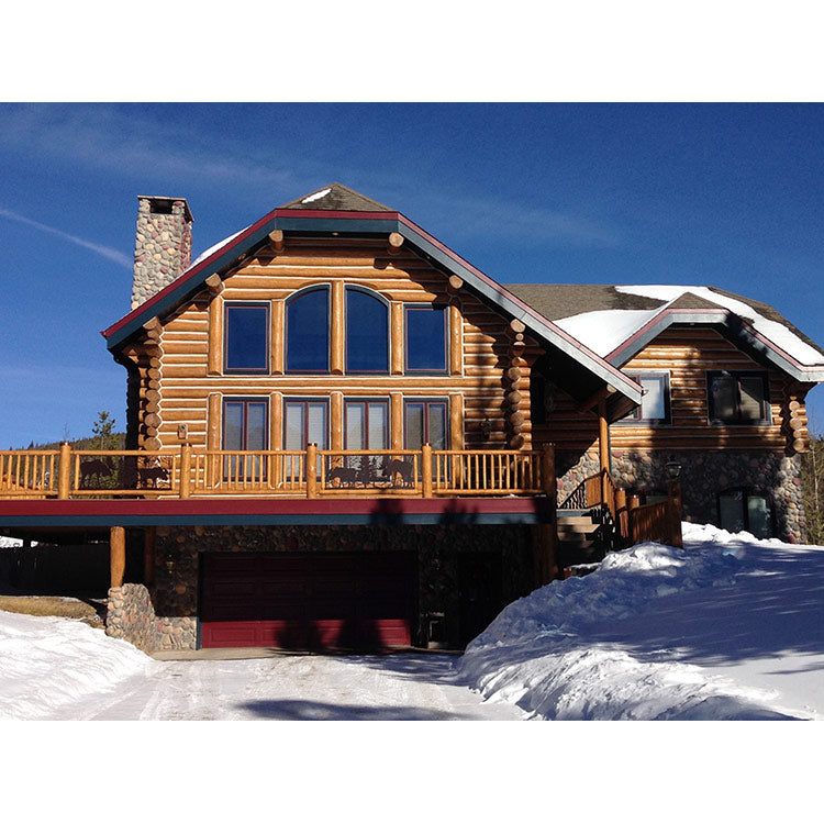 Capture Log Stain Snow House View