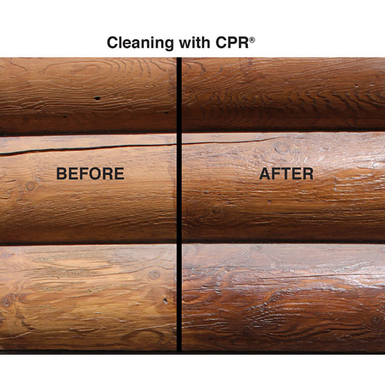 Sashco CPR Log Cleaner - Before and After