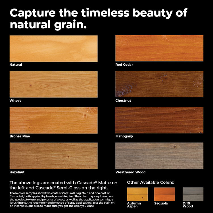 Capture Log Stain - Flex Tint Color Chart
