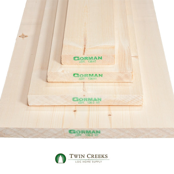 Gorman Spruce S4S (Top to Bottom: 1x4", 1x6", 1x8", 1x12")