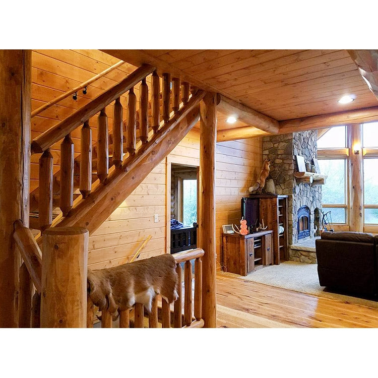 Northern White Cedar Log Stair Railing