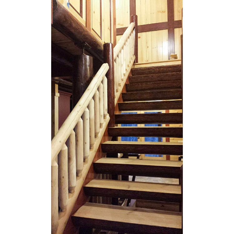 Northern White Cedar Log Stair Railing 