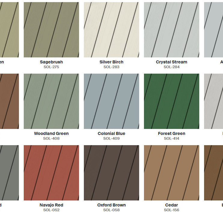 PPG Proluxe Rubbol Solid Stain - Color Chart #3