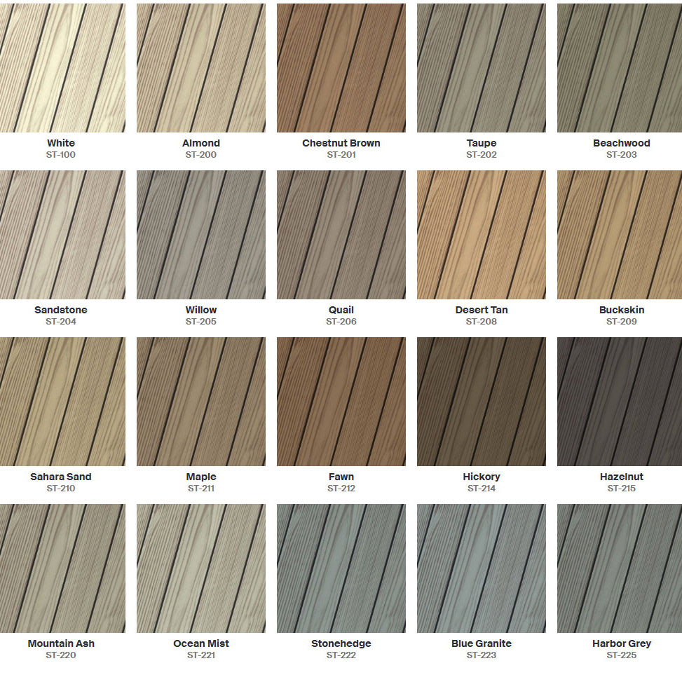 PPG Proluxe Cetol SRD Semi-Transparent Stain Color Chart #1