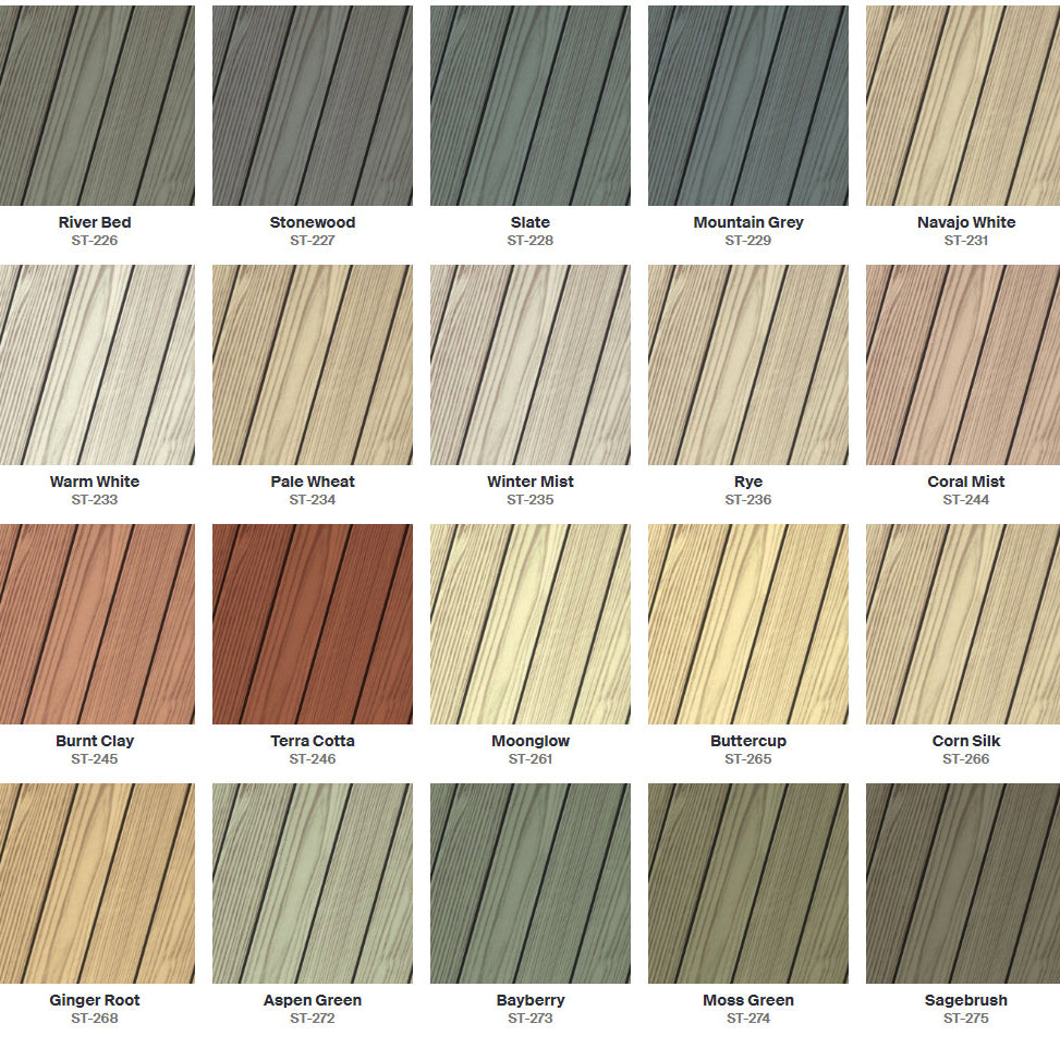 PPG Proluxe Cetol SRD Semi-Transparent Stain Color Chart #2